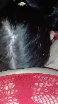 Our Skinny Brunette Neighbor Takes Turns Performing Cunnilingus on Me and My Girlfriend