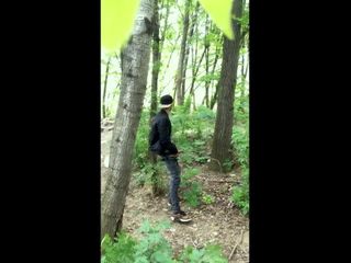 Idmir Sugary: Bad Boy Jerks While Smoking Cigarette in a Forest - Almost...