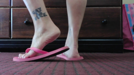 Abby Anna: Infradito rosa sporche consumate