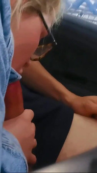 Sucking a random guy off in the car park 