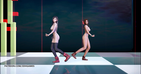 3D-Hentai Games: Berry Good - Mellow Mellow, Tifa Lockhart Aerith, sexy striptease final...