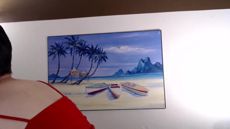 Abby Anna: Prim-plan cu axile păroase lungi și negre