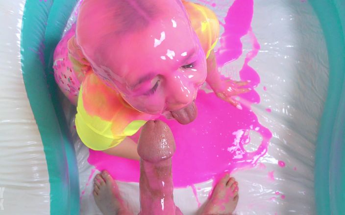 Toby Dick Studio: Nass und unordentlicher gesichtsfick - rosa gunge