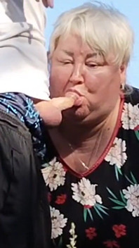 Mother-in-law Holds My Dick While I Pee and Then Sucks It in Public