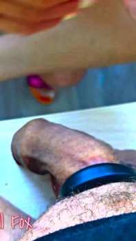 Submissive and Dominant Blonde Axell Serves a Big Handsome Man's Dick. Cock Fetish. Fuck Rings Handjob.