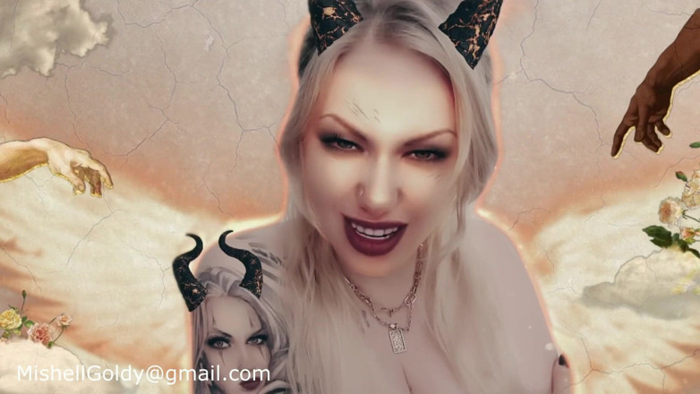 Goddess Misha Goldy: Expunere - afacere fantezistă cu diavolul! Clip interactiv!
