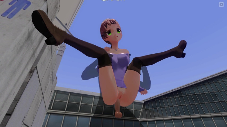 H3DC: 3D HENTAI analsex mit einer herrin auf dem dach des...