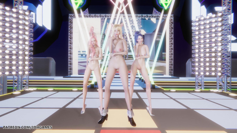 3D-Hentai Games: Red Velvet - Rusă ruletă Ahri Evelynn Akali Dans sexy nud...