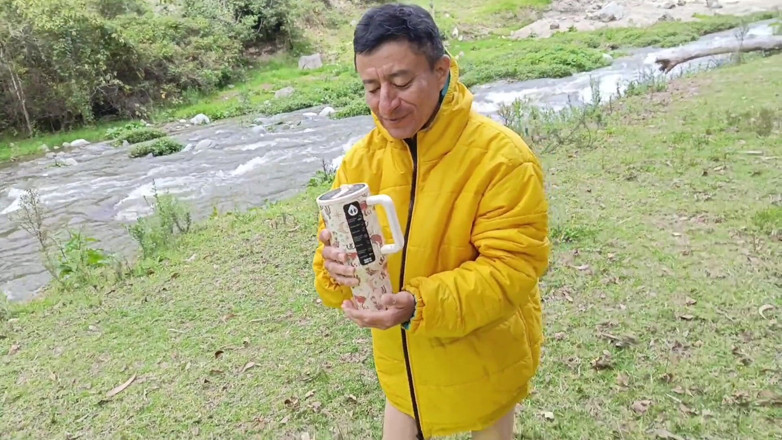 Lady: Fucking by the River Outdoors with My Busty Stepmother, They...