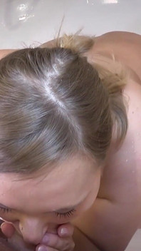 Girl-next-door Stepsister: Shower Fuck, Facial, and Pissed All Over