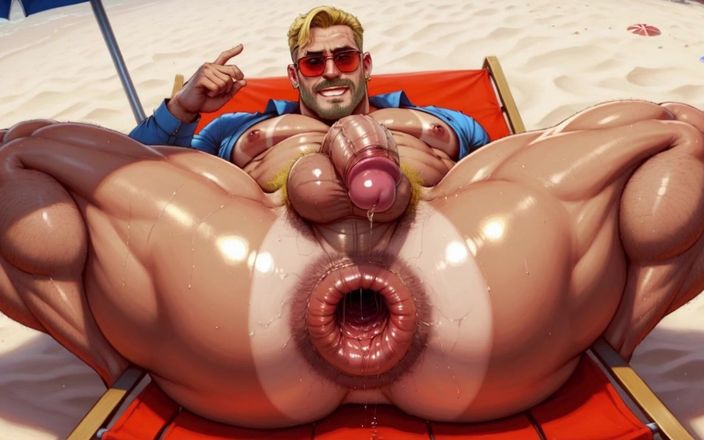 AI gay porn: मांसल आदमी बड़ी गांड का छेद क्लोज अप
