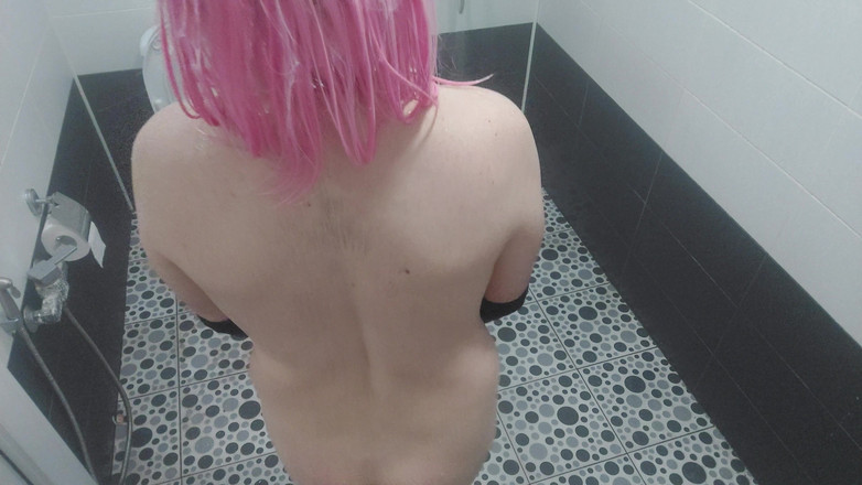 Kitty_Cross: Ass Shemale White smaskiga kurviga kropp flirtar på golvet i...