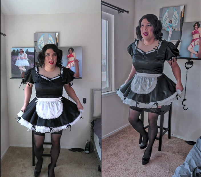 Sissy Candy: Getting Dressed and Plugged with Sissy Maid Candy