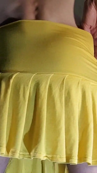 Yellow Skirt, No Panties