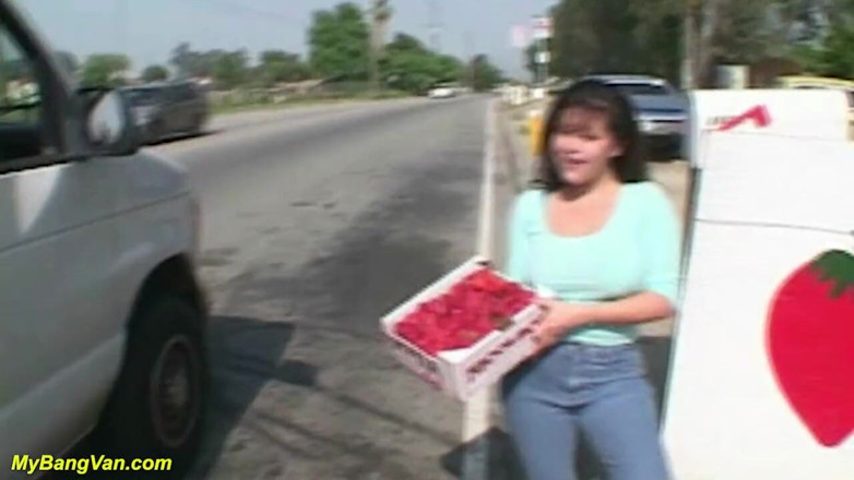 My Bang Van: Chubby MILF picked up for her first bangvan DP