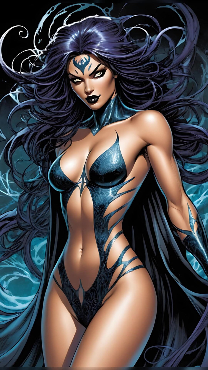 LustRender: Обнаженная буря с завесой, темный ветер