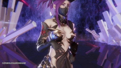 [mmd] Dreamcatcher - Maison Ahri Akali Evelynn Seraphine Sexy Striptease Dance 4K 60fps