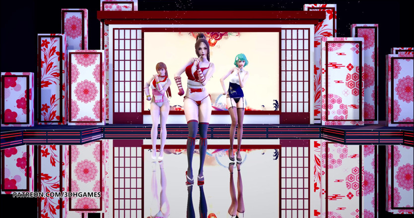 3D-Hentai Games: GigaReoleVO - Missbruk striptease Mai Shiranui Tamaki Kasumi