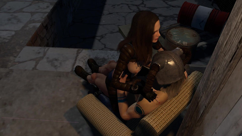 Wraith ward: Ragazza di fallout che cavalca il cazzo di dragonborn