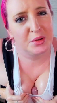 Blowjob Tituck Cum Between Oily Tits