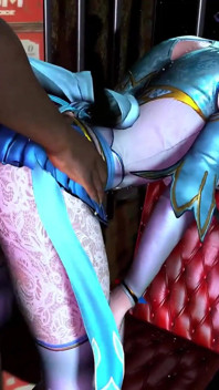 Chica de belleza con grandes tetas - animación 3D hentai
