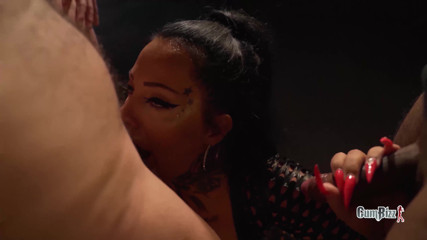 Cumbizz: BBW Milf got gangbanged and creampied on Halloween