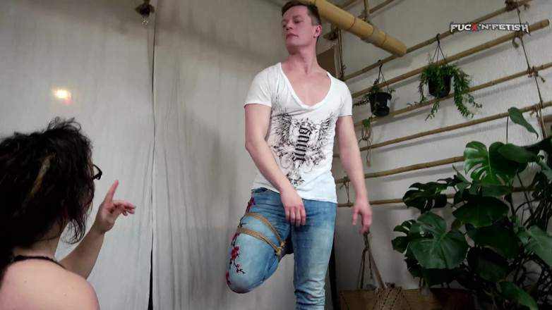 Fuck n Fetish: Afsana humiliates Aron - Spanking f/m, bondage