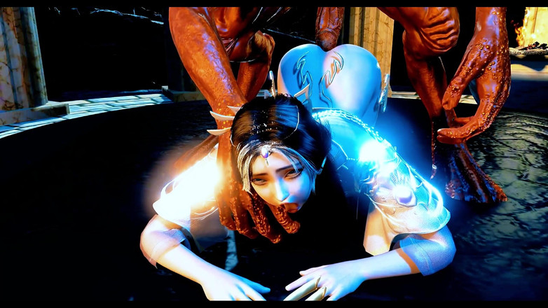 X Hentai: Віртуальна королева великого члена фантазії з великими цицьками - 3d анімація хентай