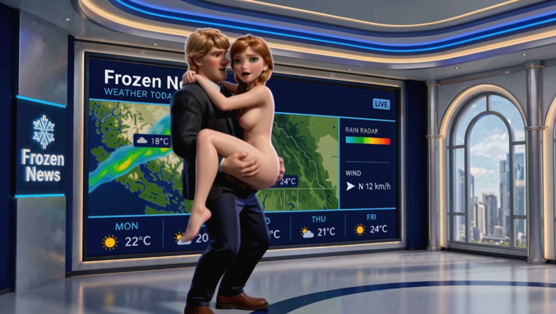 Kandy Kim AI: Anna Frozen News Forecast - She Gets Fucked Live on Air