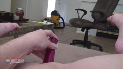 Fantasy Hardcore: Abbie tries out her new pink vibrating sex toy