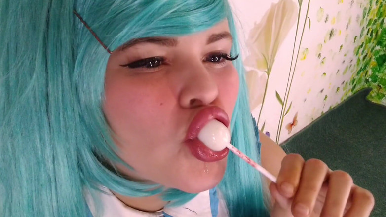LizAngel: Miku menghisap gula-gula dan meleleh