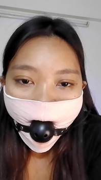 Ball Gag on With Mask