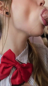 Juicy Blowjob in College Uniform