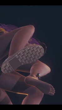 Lol Hentai 3D - 무릎 꿇고 거리에서 앉는 Akali - 일본 아시아 만화 애니메이션 게임 포르노