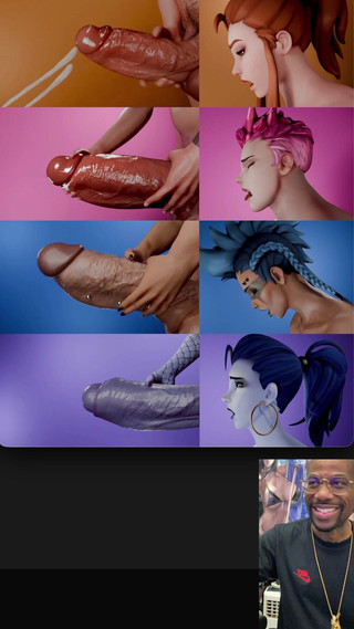 L6RD7BLU3 FUTA: Multiple Overwatch Transgender Sluts Jerking off and Cumming at the...