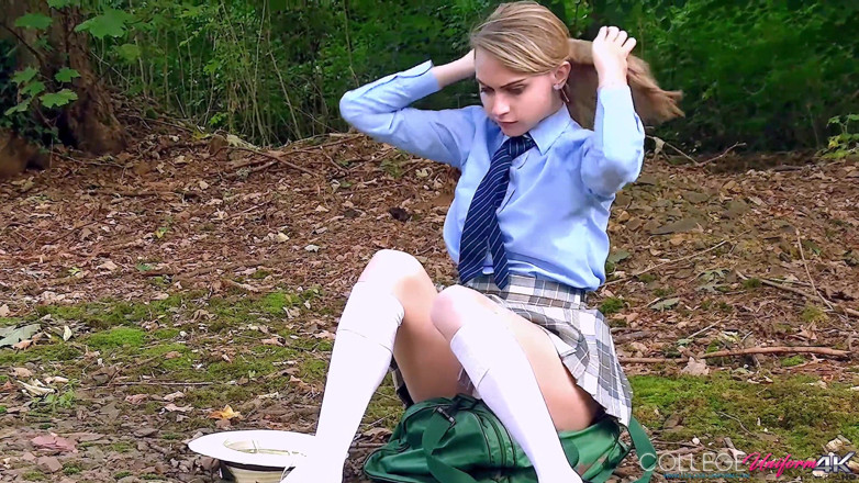 College Uniform: Missing the Bus Featuring Chloe Toy