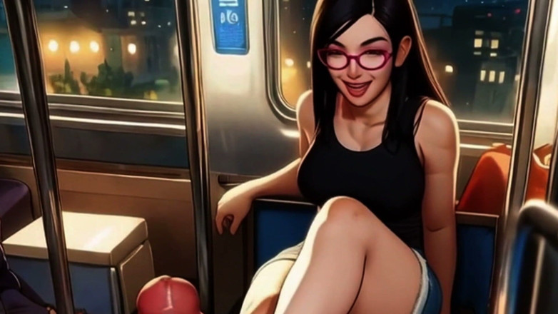 Spicy Toons: Hentai Girl Lin daje ci footjob w pociągu
