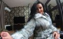 MilfyCalla: Cum Play While Wearing a Grey Fur-coat and Long Boots 214