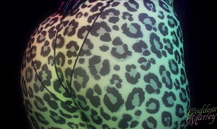 Goddess Marley: Neón, spandex, gran culo chupando