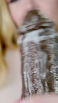 Big Black Dildo Tittyfuck & Suck