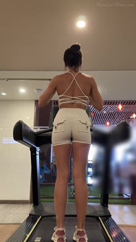Tight Shorts Gym Workout with Back and Booty Focus
