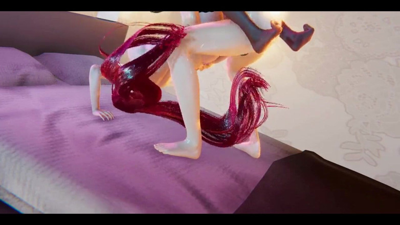 HentaiTubes: Hs Dxd Hentai - Rias Gremory Fucked Hard in His Beedroom -...