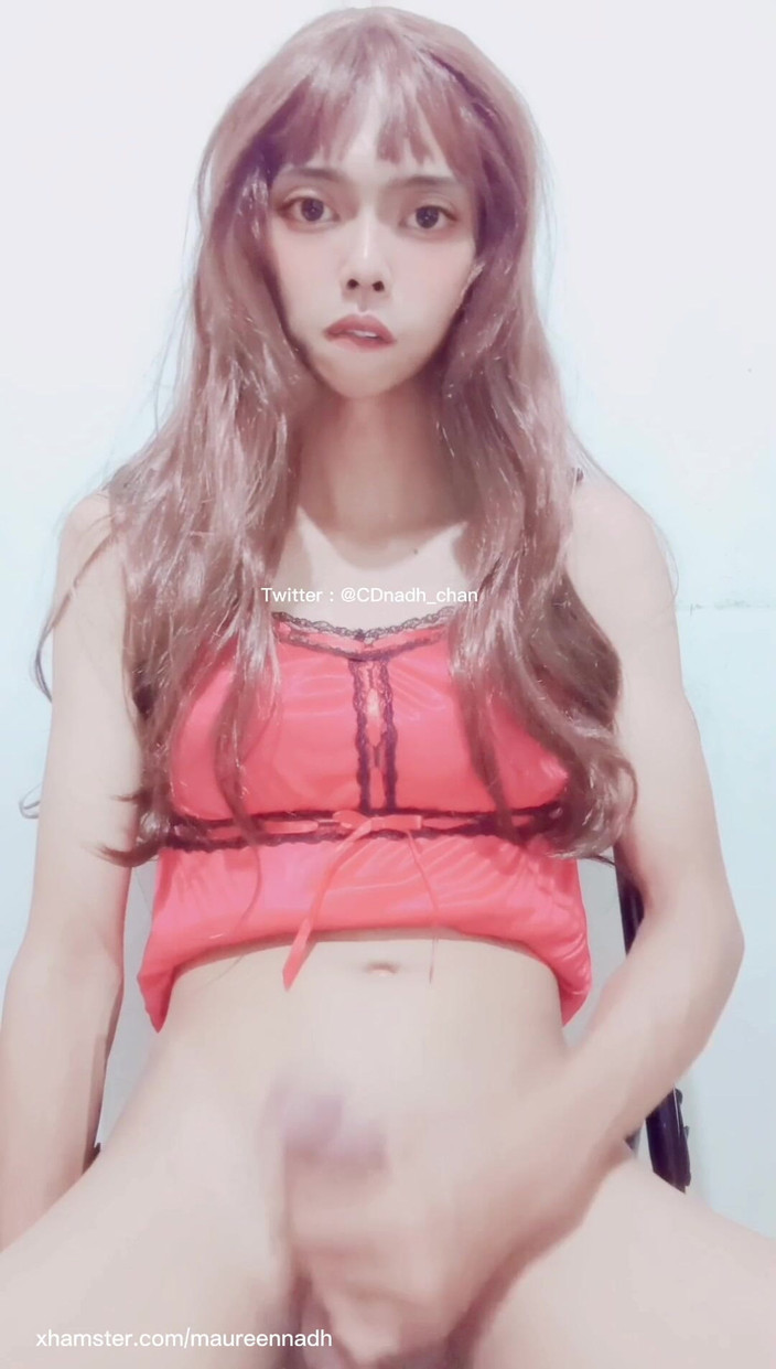 MaureenNadh: Maureennadh - азіатський худий транссексуал, мастурбація пізньої ночі