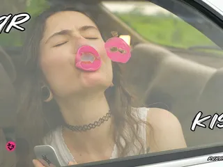 Rarible Diamond: Messy Pink Lipgloss Marks on the Car Window