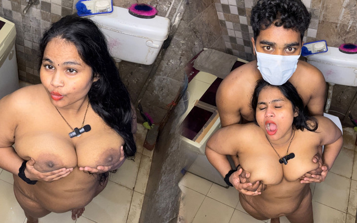 TactfulFiber902: Marido indio, esposa, completo desnudo en la ducha, sexo en...