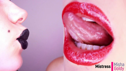 Goddess Misha Goldy: Black vs red seduction JOI