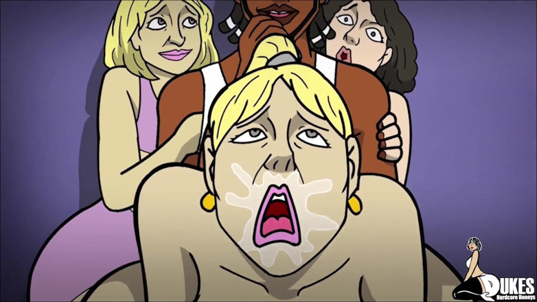 Dukes Hardcore Honeys: Milf-hintern wird von BBC und dildo geritten