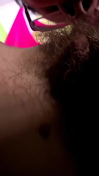 Gorgeous Kinky Hairy Girl Eats Cum