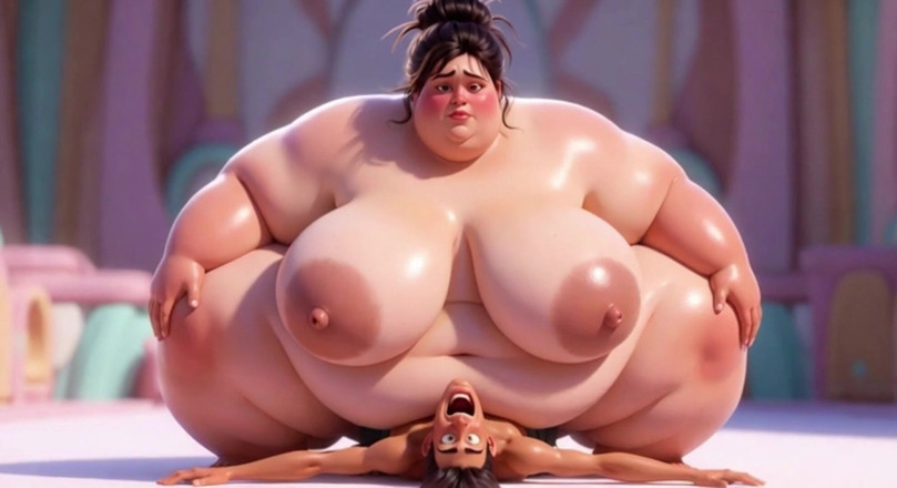 YOUR BEST FANTASY: Gigantyczny SSBBW miażdży mężczyznę swoimi ogromnymi piersiami