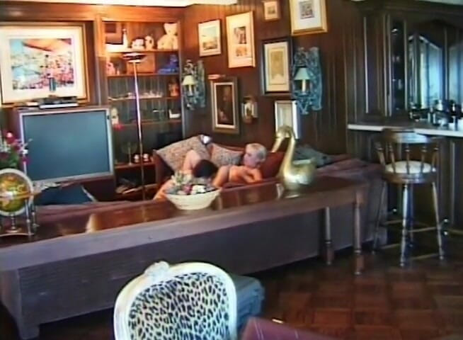 Alfacontent: Irresistible blonde babe rides her lover's cock on the couch